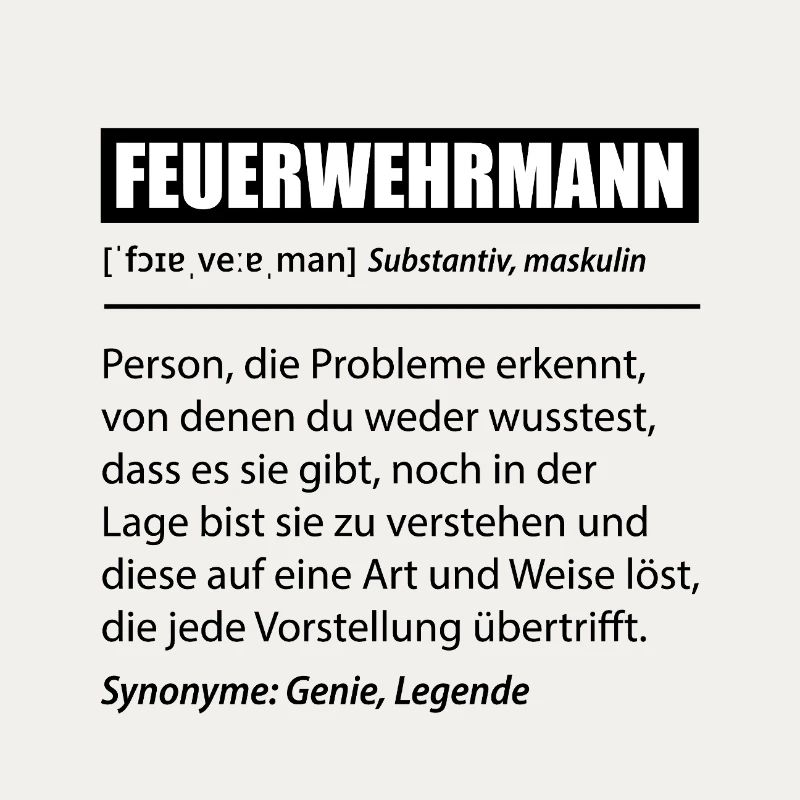 Feuerwehrmann Retter Helden Beruf Spruch Geschenk