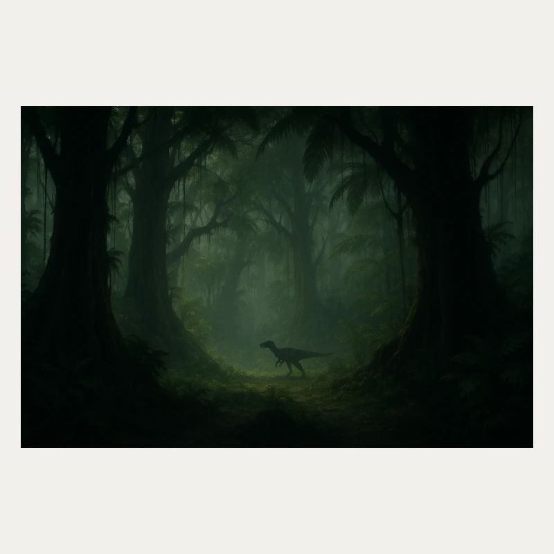 Dino im Nebelwald