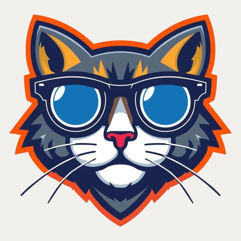 Katze mit Sonnenbrille Maskottchen
