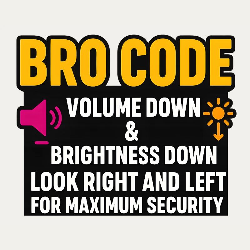 Code bro volume vers le bas Regarde à droite à gauche, drôle
