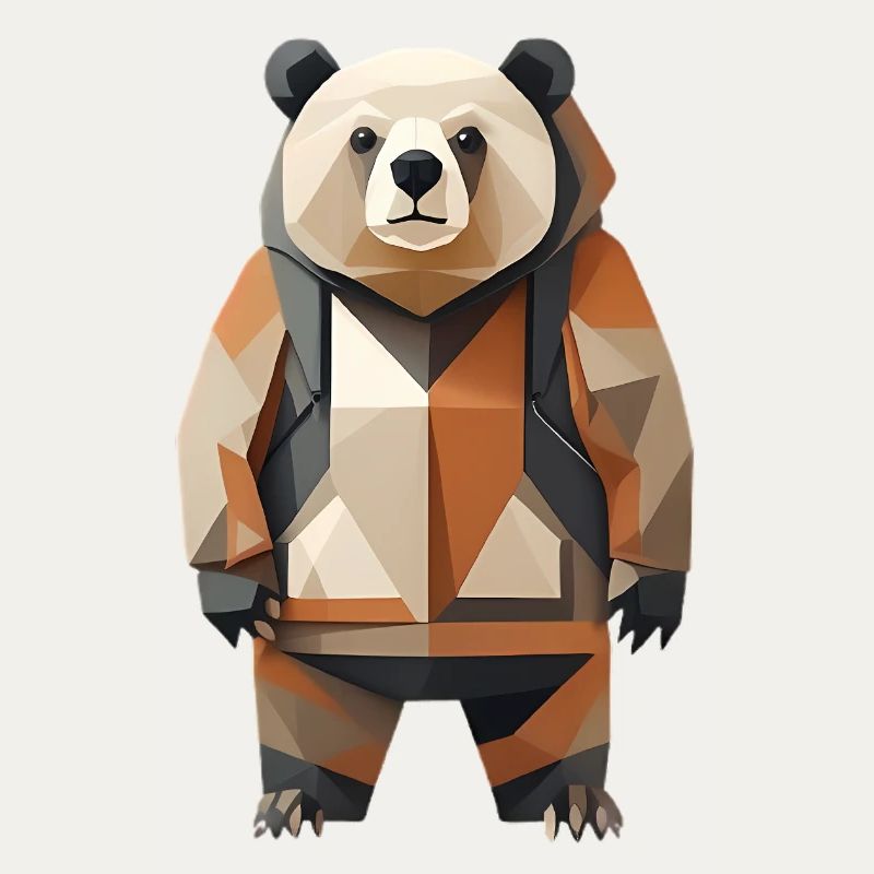 Polypanda Panda Low-Poly