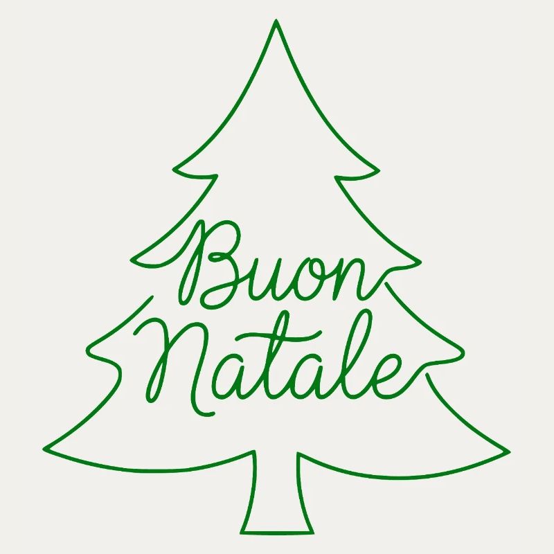 Conception du sapin de Noël Buon Natale