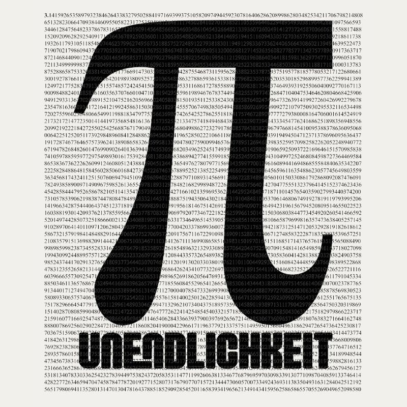 Pi Zeichen aus Zahlenmuster