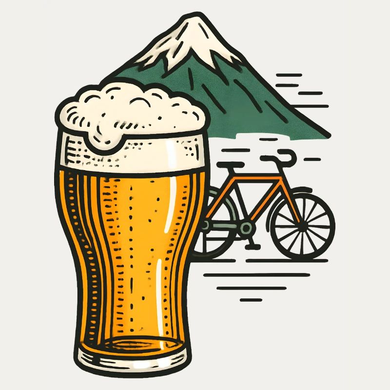 Berg Bier Radfahrt
