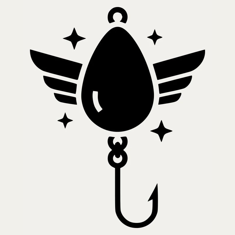 Holy Fishhook Wings Vector