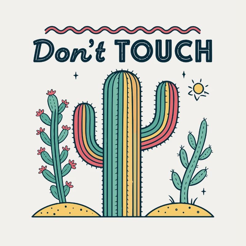 Do not touch rainbow cactus
