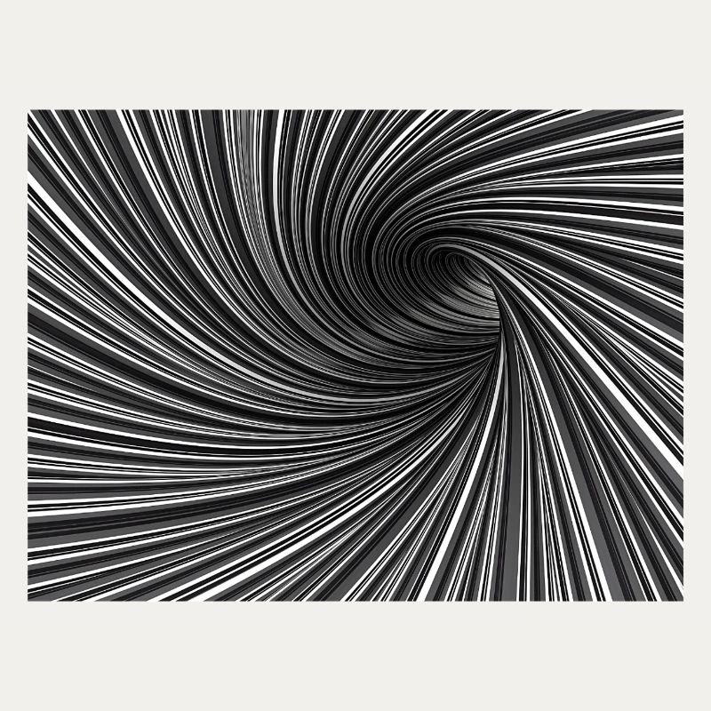 Tourbillon noir et blanc