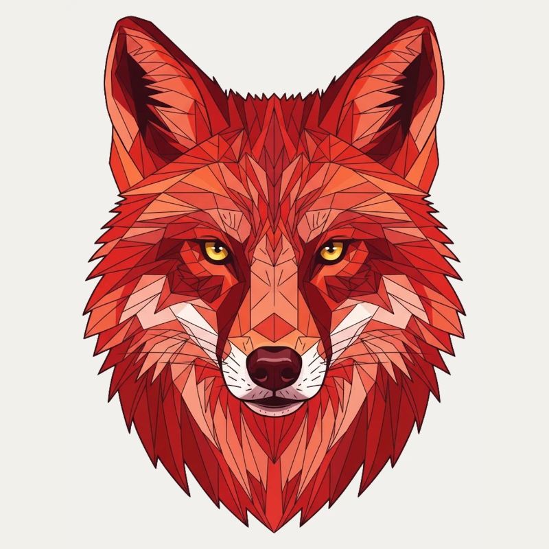 Polygonal Fox Head