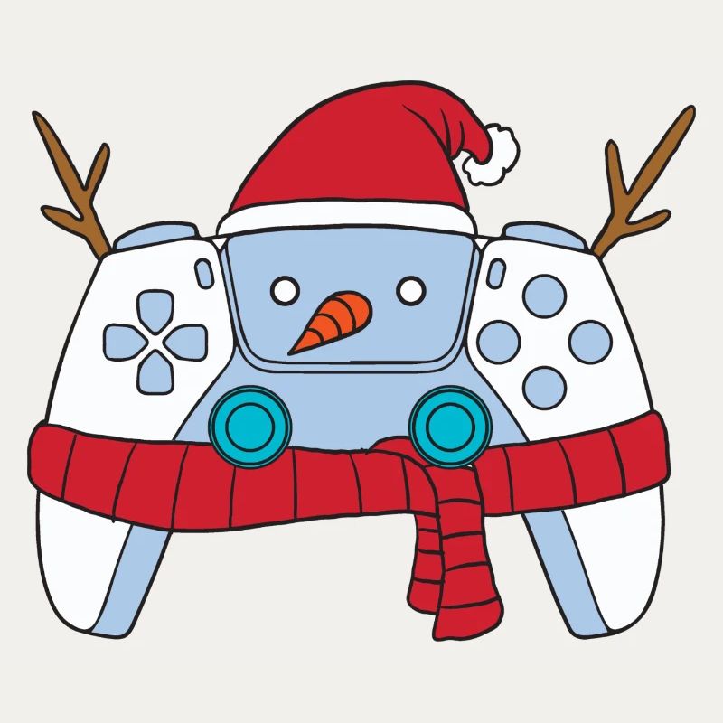 Schneemann-Videospiel-Controller Weihnachts-Gamer