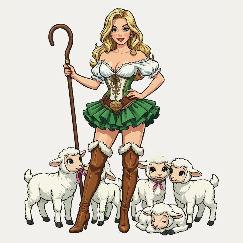 Dirndl Pastorella e Agnelli