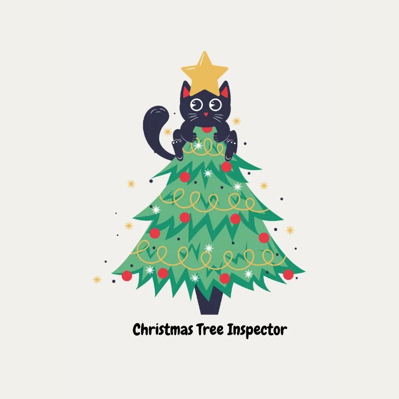 Katzen-Weihnachtspullover im Baum