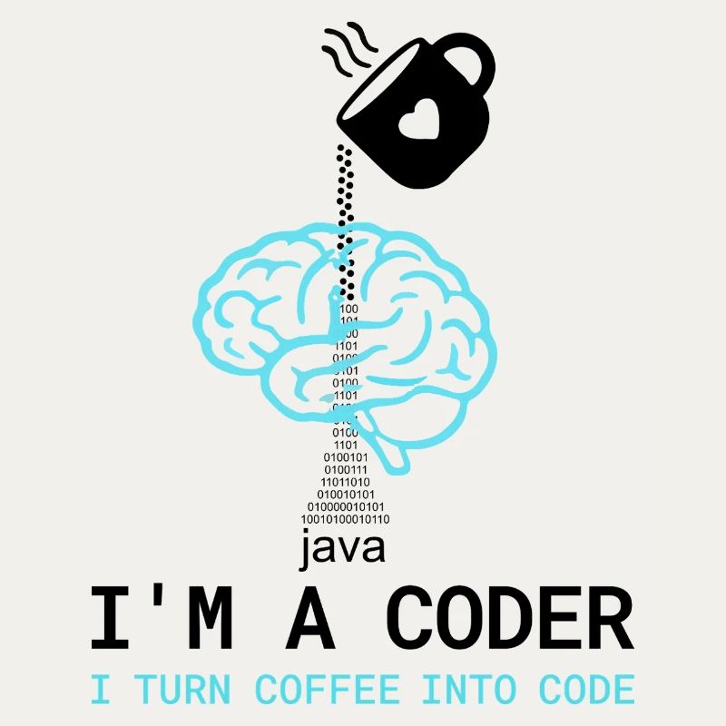 Coder T-Shirt: Coffee into Code – Nerdy Programmie
