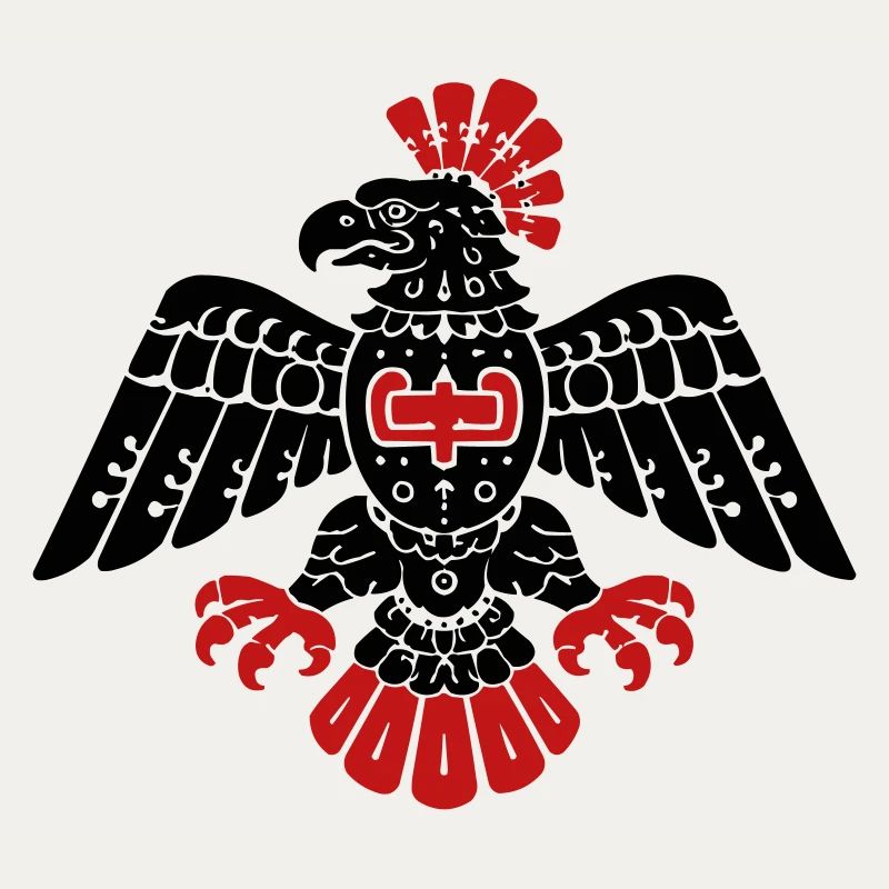 Aztec Eagle Totem Pattern