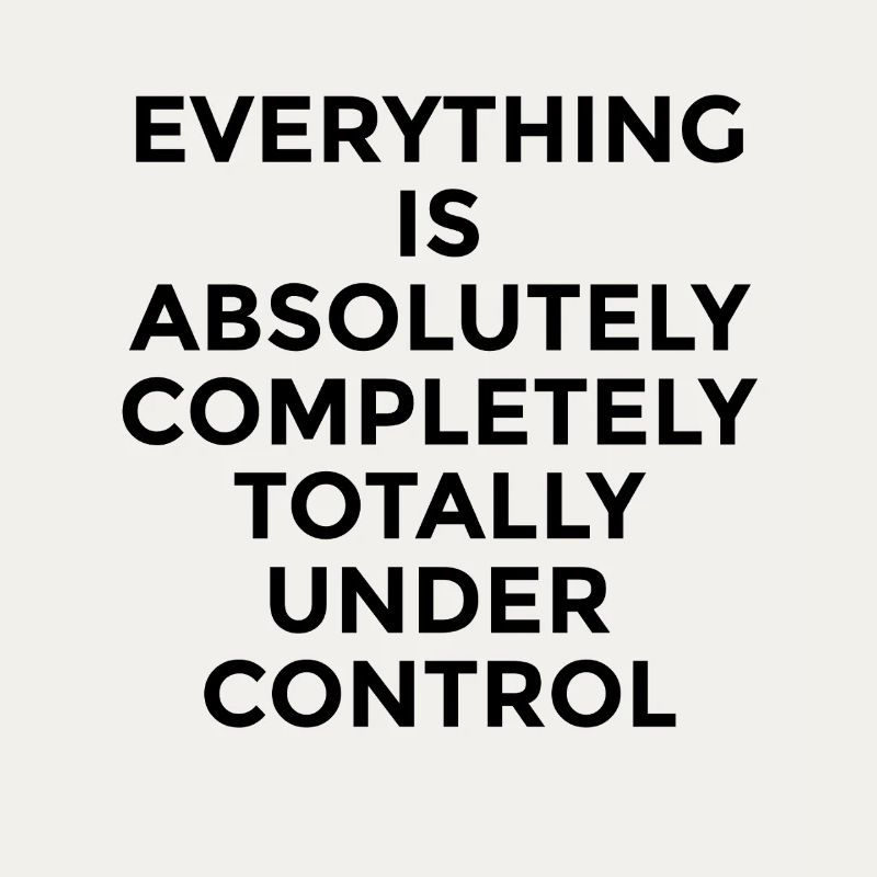 Everything Under Control – Witty Humor Saying