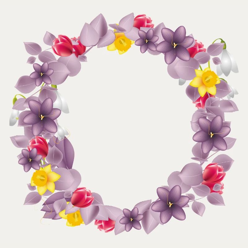 Dusty pink eucalyptus wreath with delicate spring blossoms
