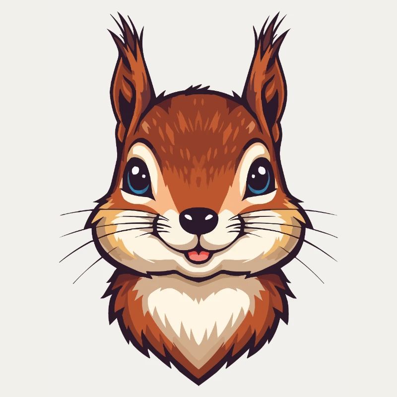 Tête d’écureuil mignonne