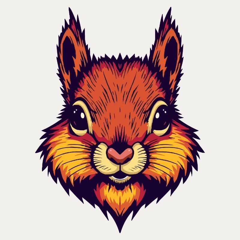 Leuchtend herbstliches Eichhörnchen 
