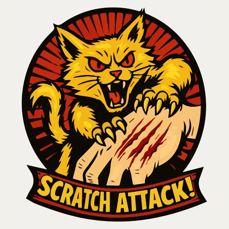 Scratch Attack Angry Cat Claw Design