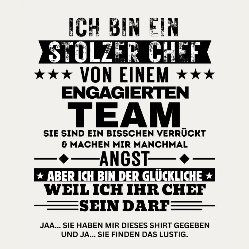 Stolzer Chef von einem engagierten Team