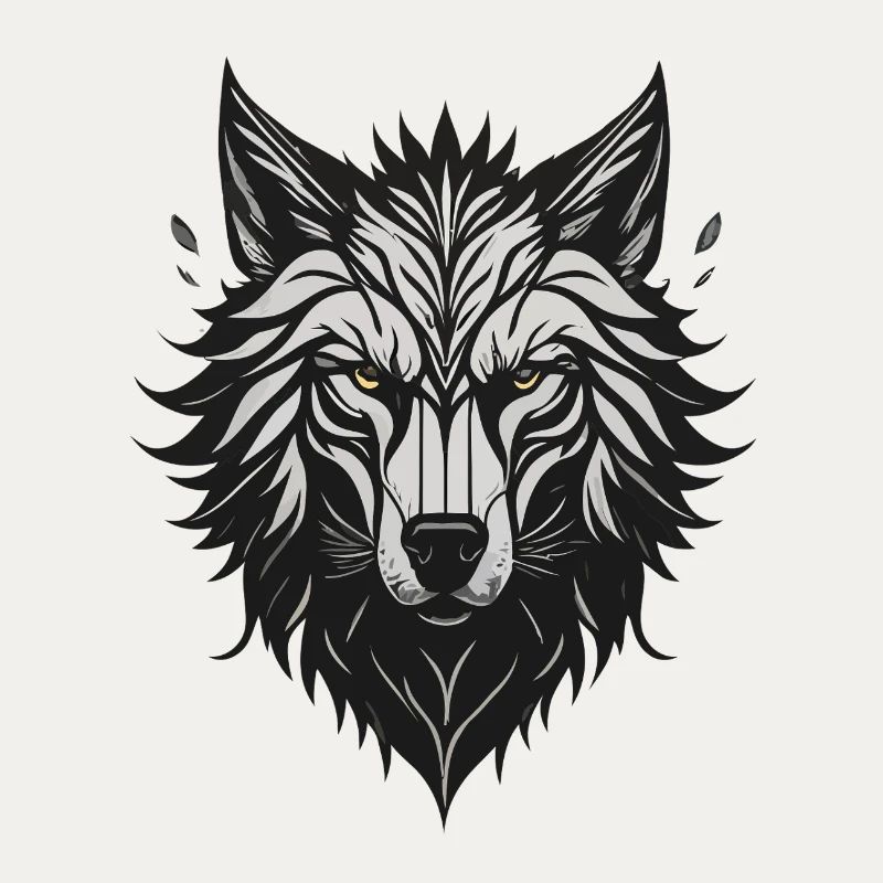 Night Stylized Wolf
