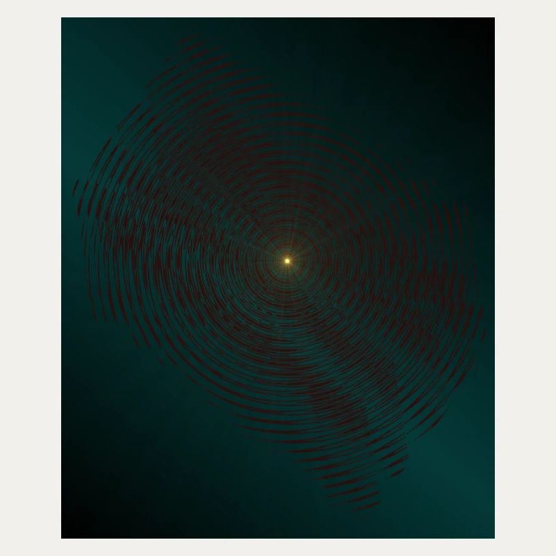 Teal Ringenspiral im Zentrum
