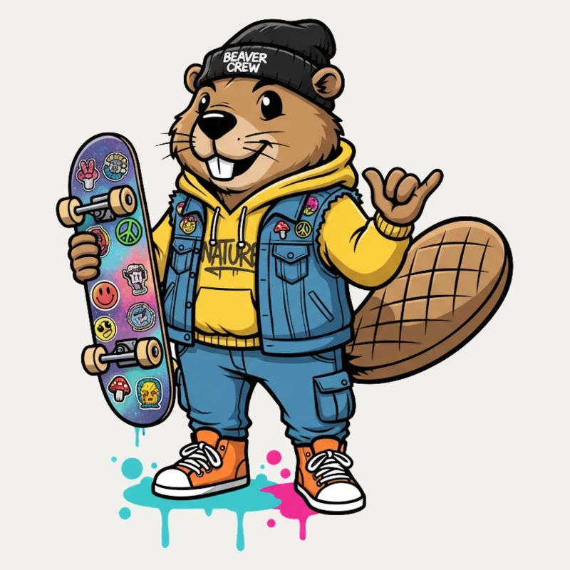 Biber Skateboarder Crew