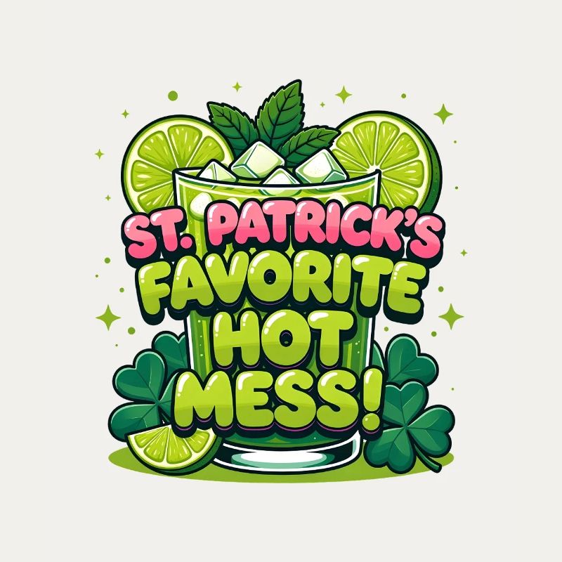 St Patricks Favorite Hot Mess Drink Design