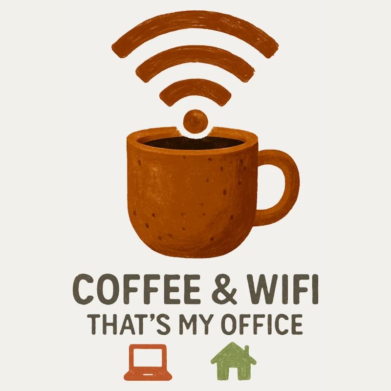 wifi café "Here is my office" Telecommuting