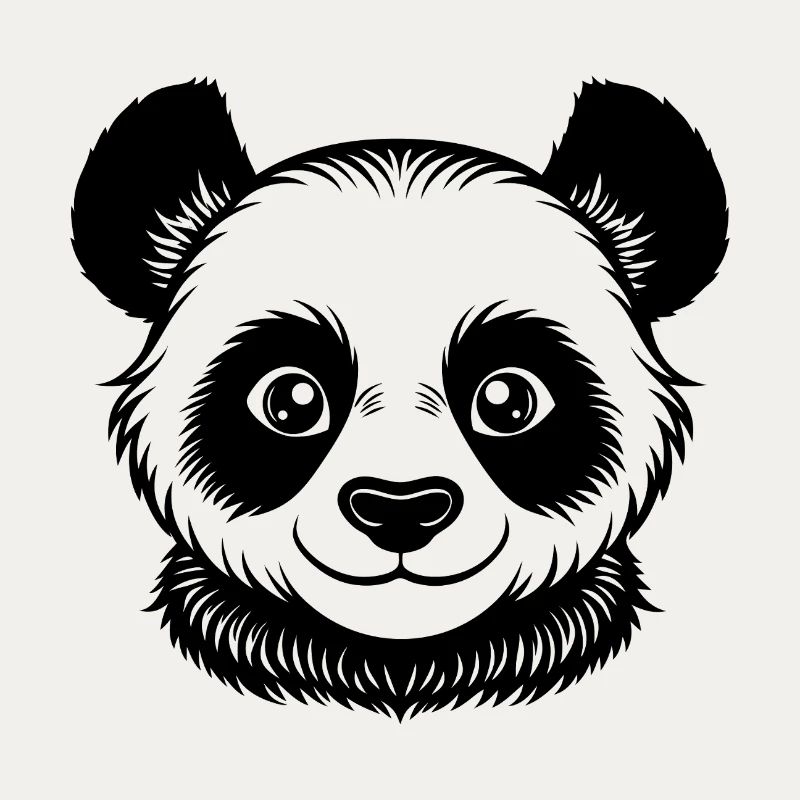 Visage de bébé panda