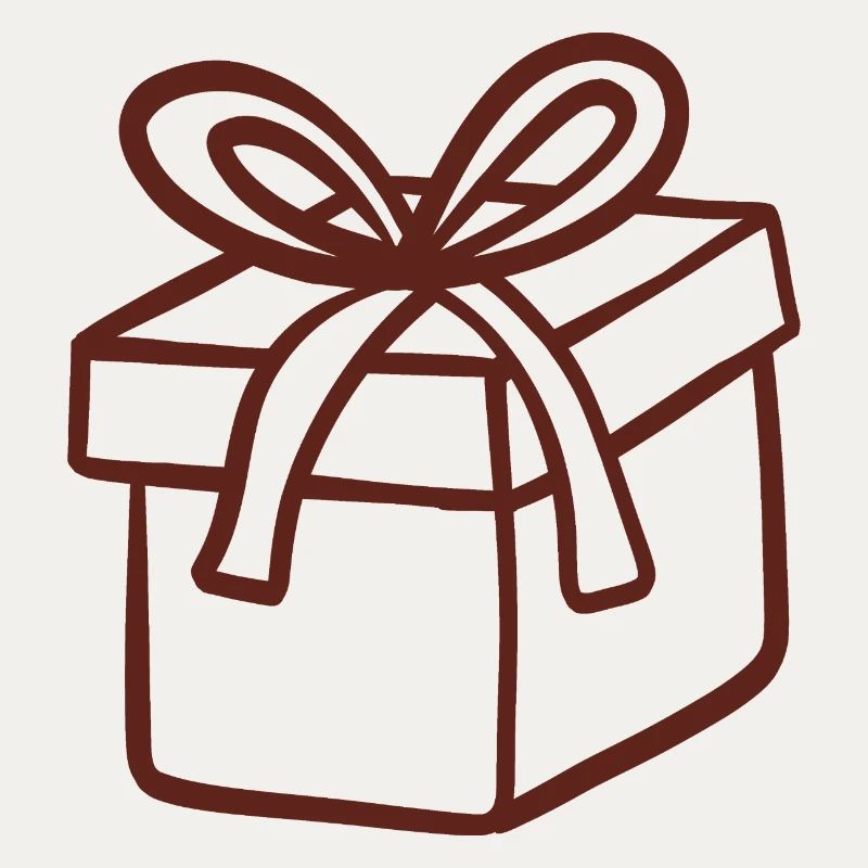 Rustikale handgezeichnete Geschenkbox