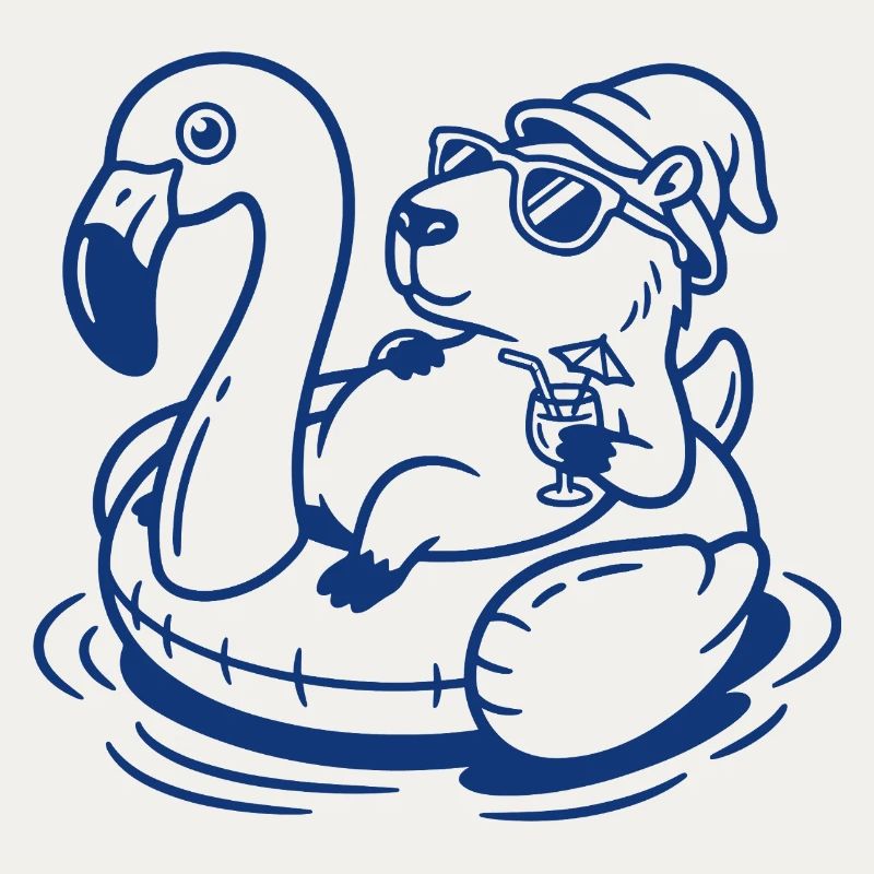 Flamingo-Float Capy