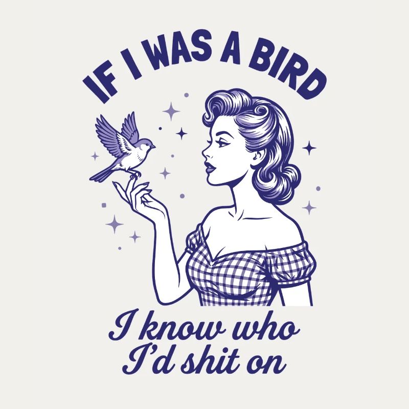 Echte Rache Vogel Retro Statement