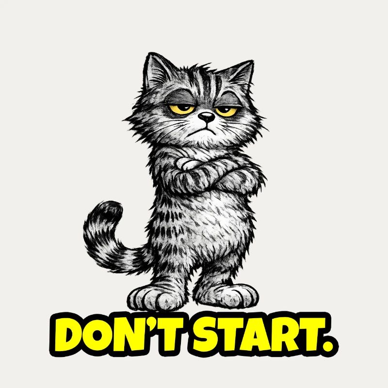Don’t Start. – Grumpy Katze (Attitude) CAT