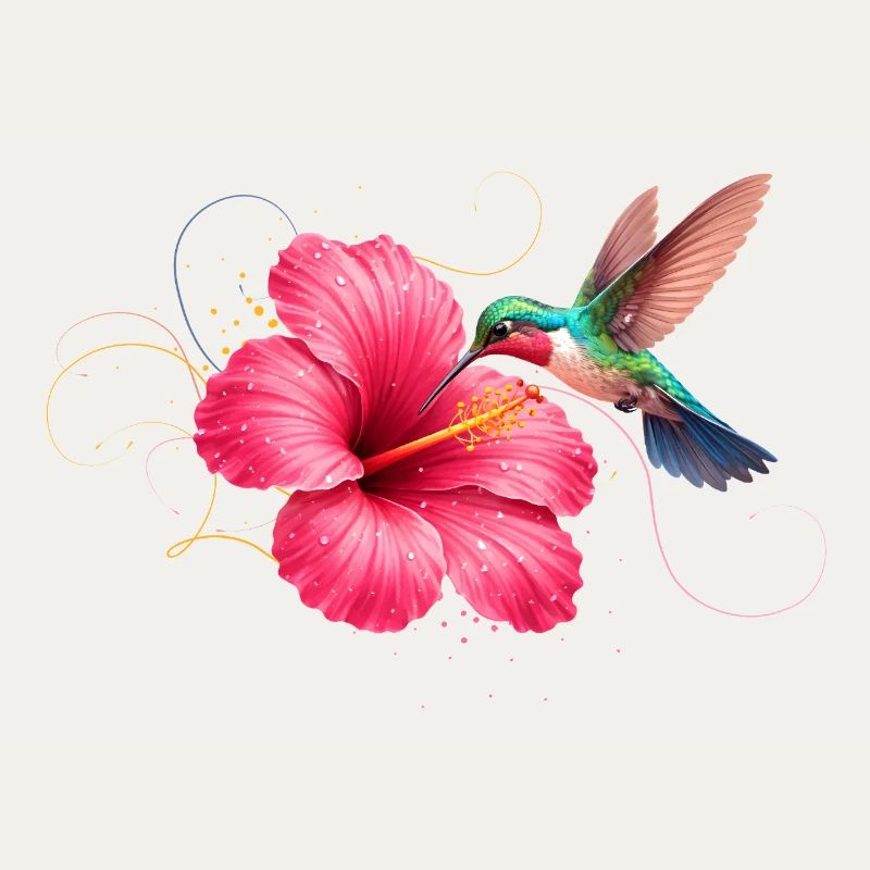 Colibri à la fleur d’hibiscus