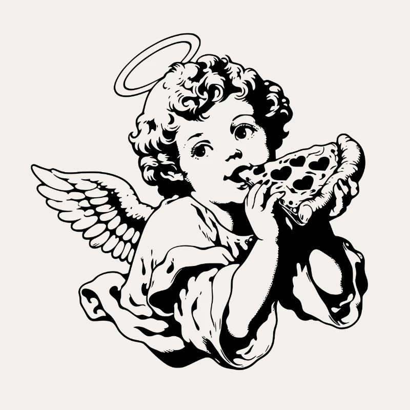 Pizza Angel – Cherub with pizza slice