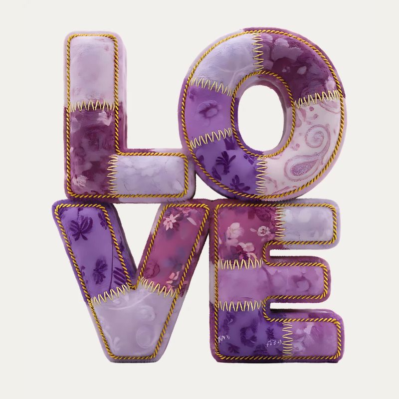 Patchwork Love Quiltlook Lettering