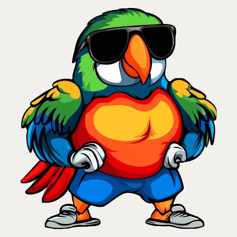 Cooler Papagei
