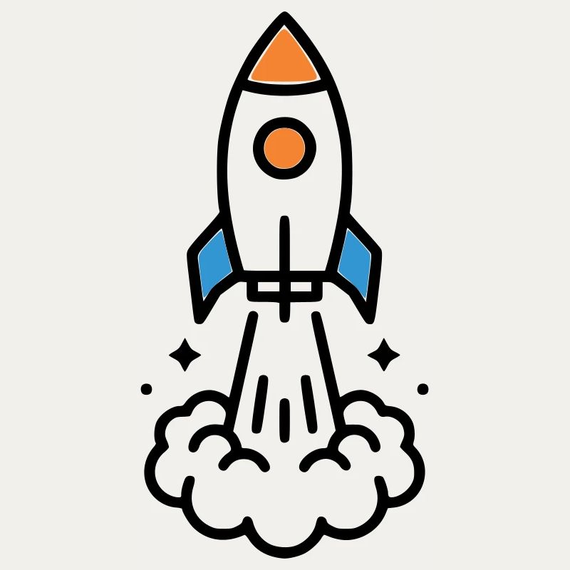 Rocket Launch Space Comic