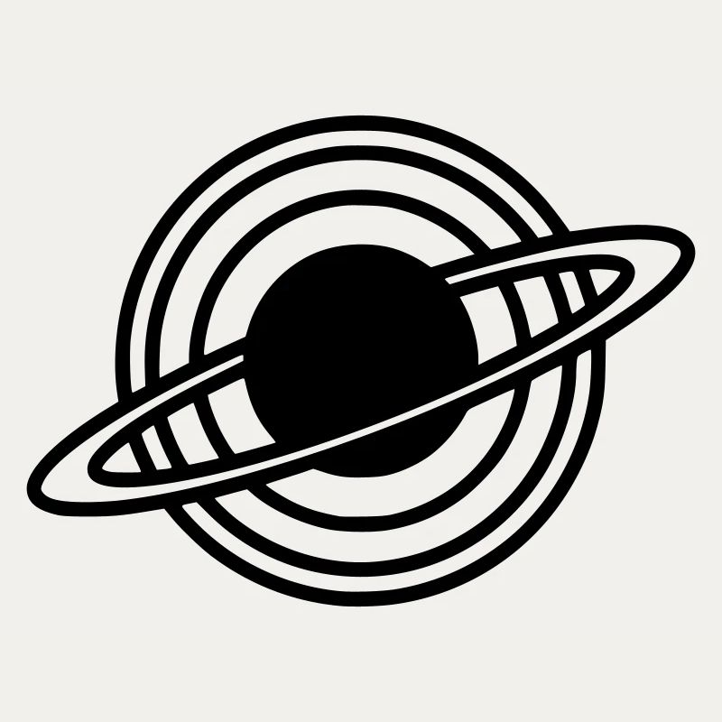 Saturn Planet Ringe Silhouette