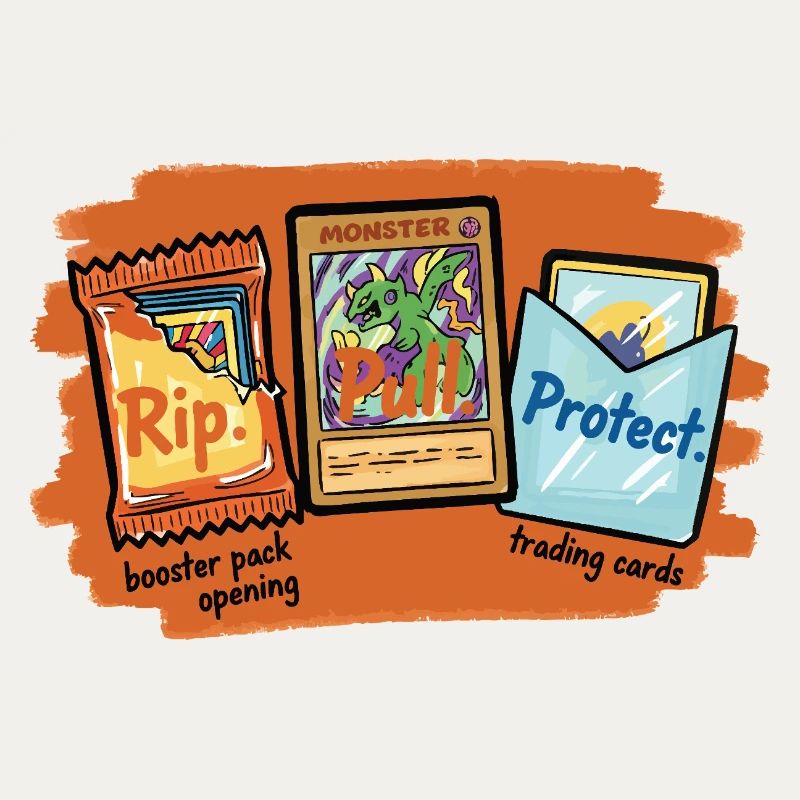 Rip Pull Protect Trading Card Booster Pack Opening