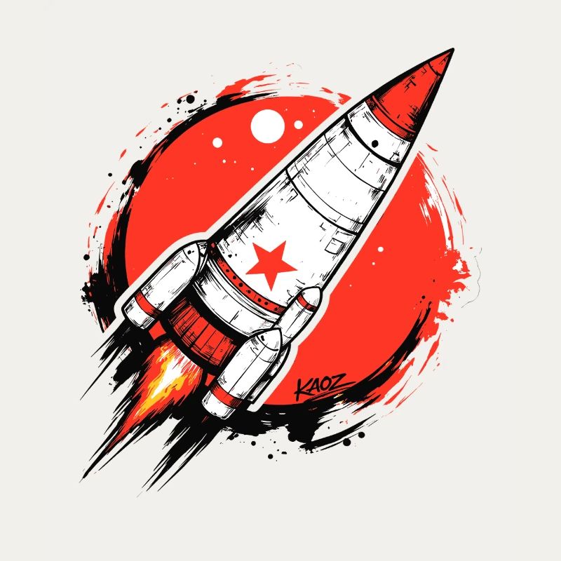 Crimson Rocket Splash-Artwork