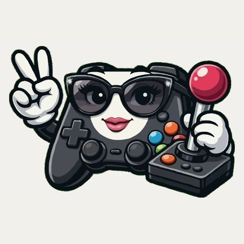 Kawaii-Spielcontroller-Friedenszeichen