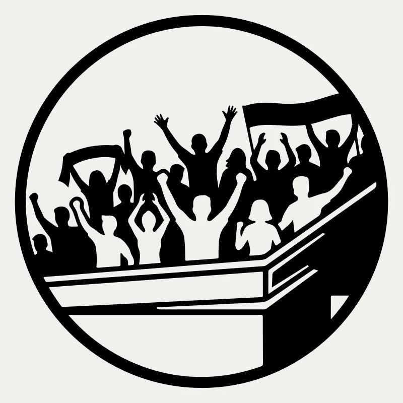 Fans Stadion Silhouette