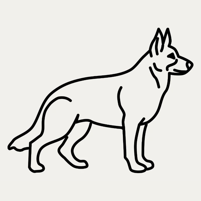 German Shepherd Contour