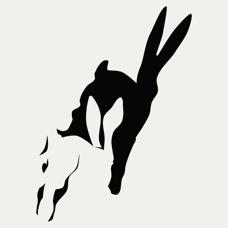 Bunny runs shadow bunny Easter bunny rabbit hop