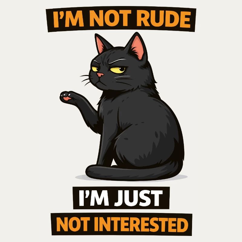 Attitude de chat pas intéressé