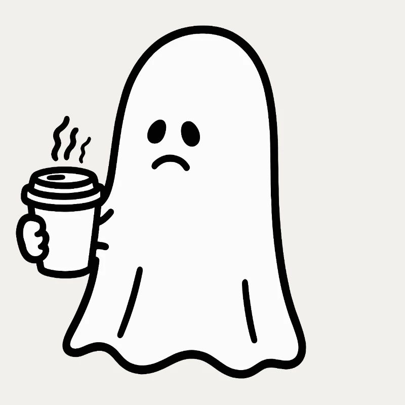 Geist Kaffee Halloween Süßes oder Saures