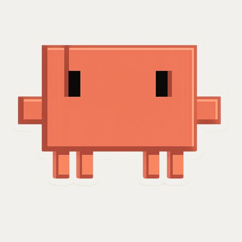 Claude Code Pixel AI Mascot Dev Sticker