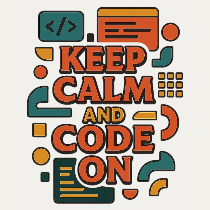 Keep Calm and Code On – Lustiges Coder Shirt