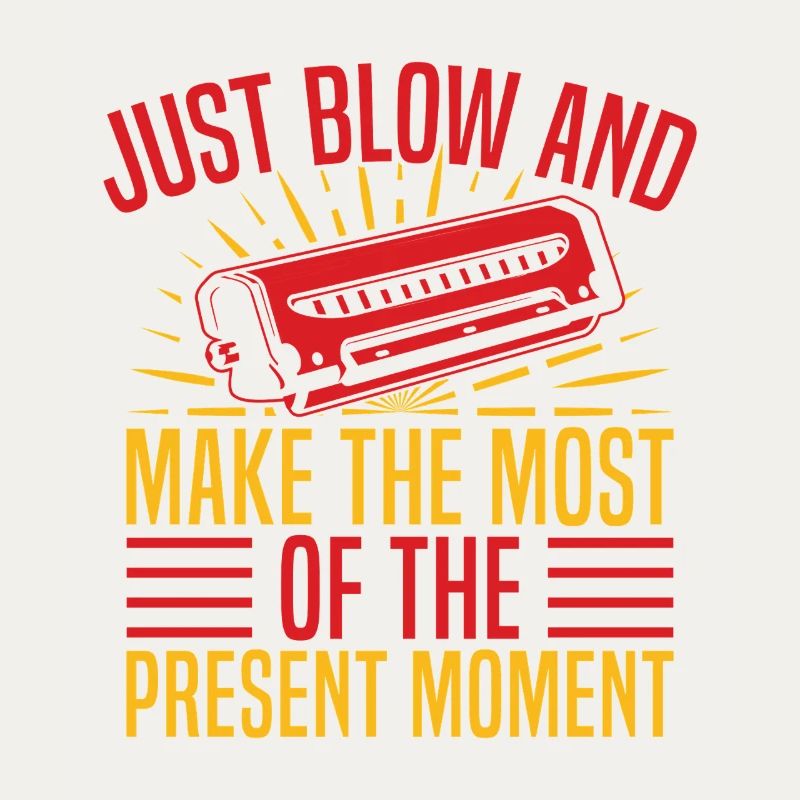Funny Harmonica Player Just Blow & Present Moment